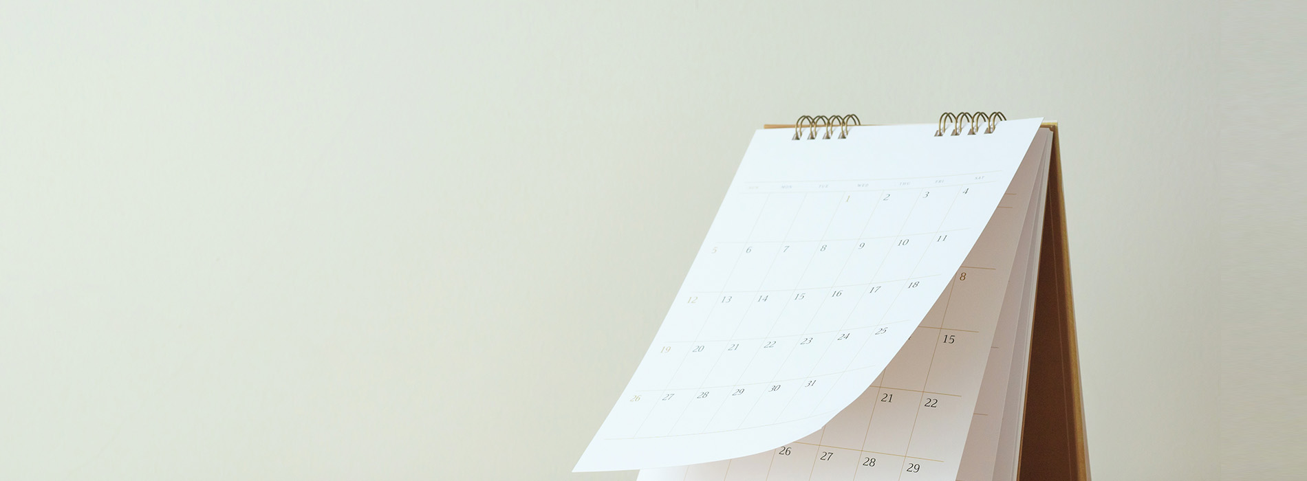An image of a calendar with dates, likely used for planning or tracking events.